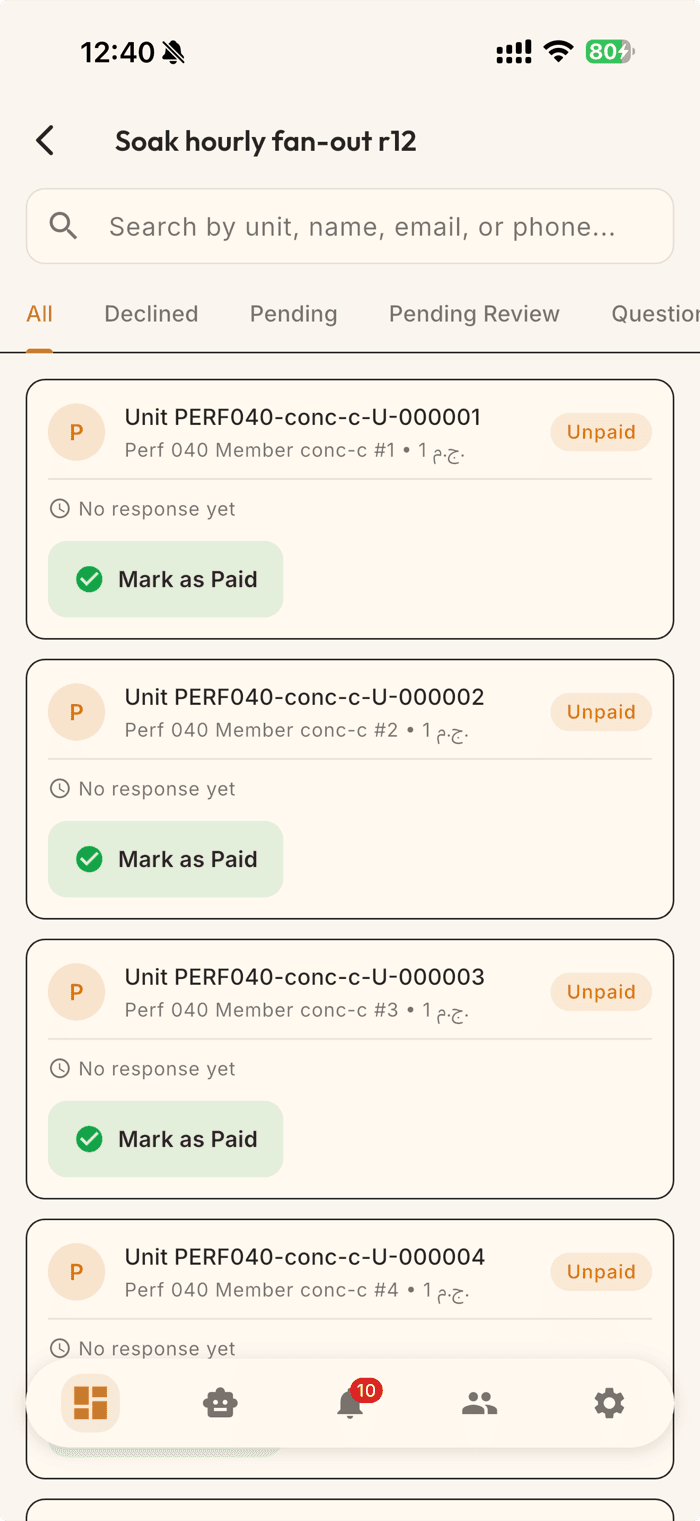Dues & payments