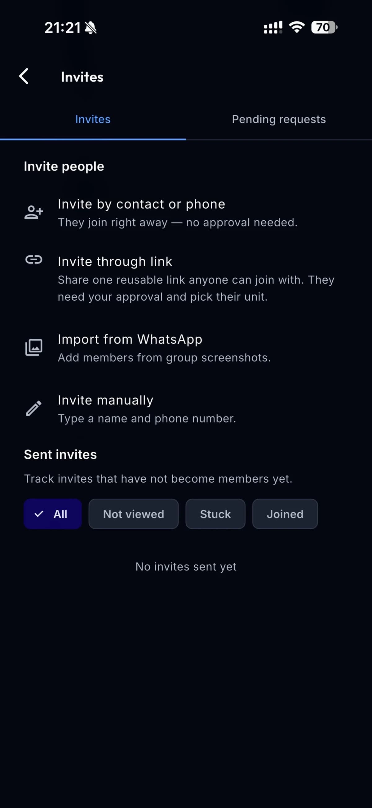 Invites & onboarding